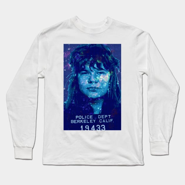 Janis Joplin Mugshot Long Sleeve T-Shirt by SABREart